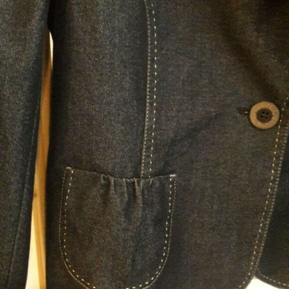 Classiques Charcoal Blue Single Button Blazer - Picture 4 of 6